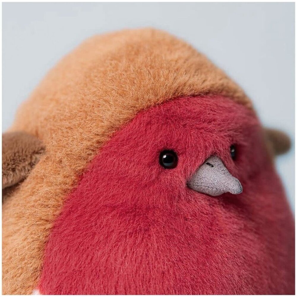 Jellycat Plum ROBIN authentic US seller in-hand HTF out of stock fat red brown - Picture 3 of 10